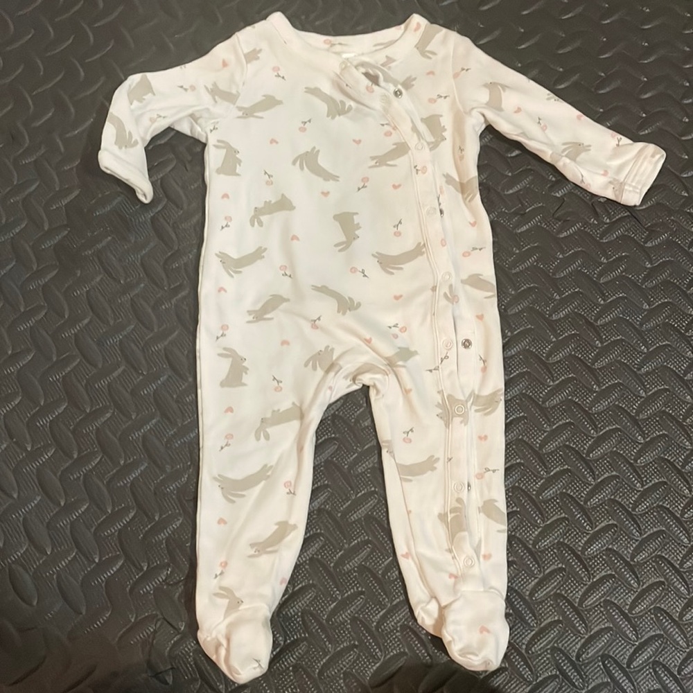 Nordstrom sleeper with bunny and rose detail